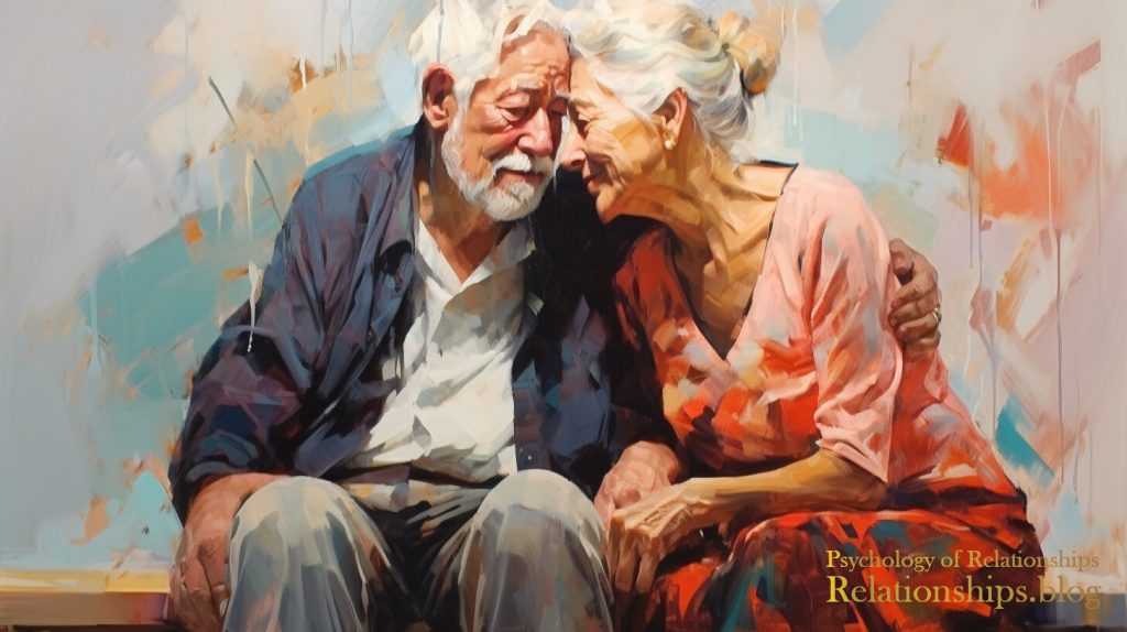 An elderly couple
