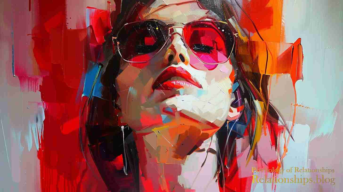 Beautiful woman with sunglasses, think how to let go of someone who doesn't want you